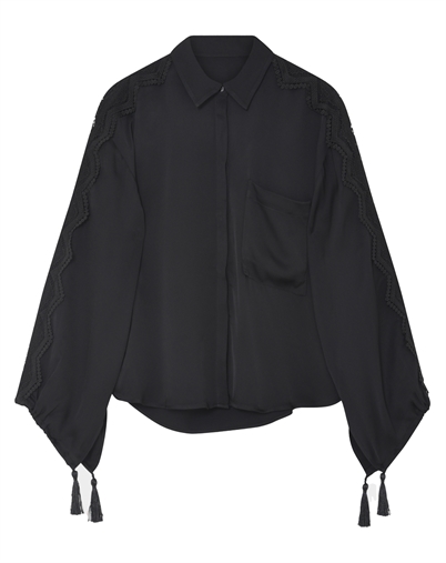 Day Birger et Mikkelsen - Mikana Matte Crepe Bluse - Black